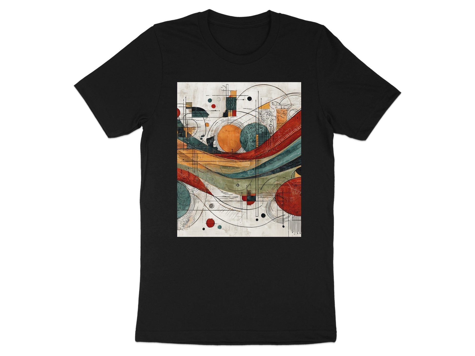 Modern Abstract Art Dynamic Lines Geometric Circles product type