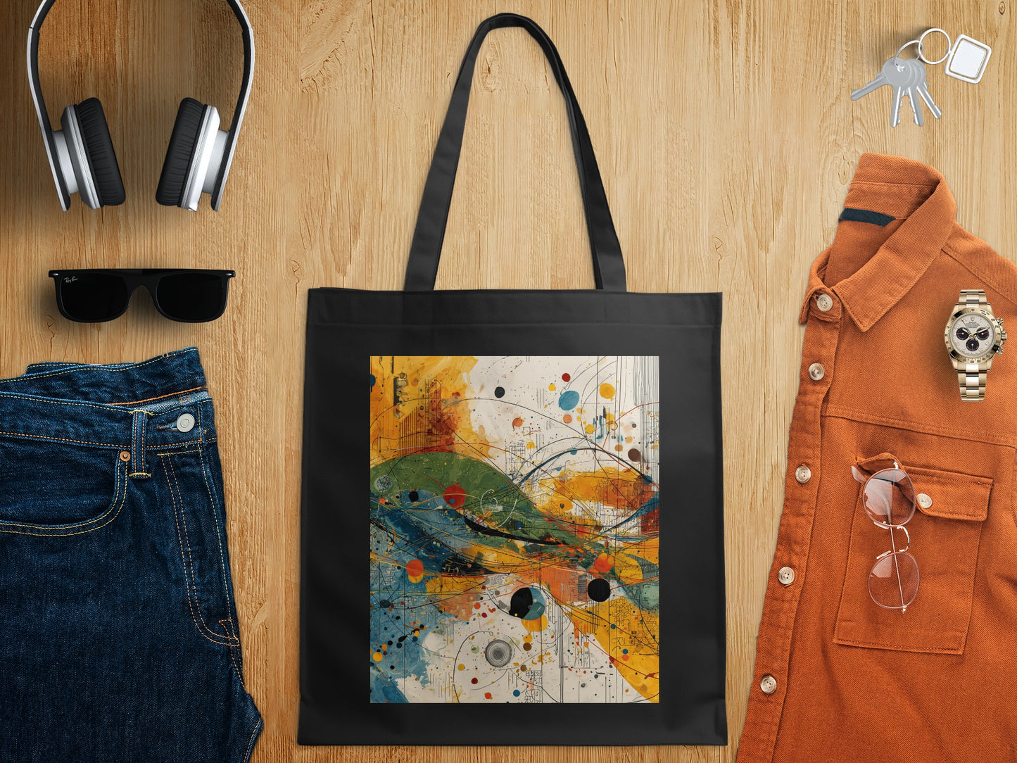 Black abstract vibrant intricate colorful tote product type
Tote Bag, Abstract Art, Colorful Design, Vibrant Print, Modern Style, Contemporary Art, Unique Artwork, Artistic Bag, Black Tote, Designer Print, Graphic Art, Everyday Carry, Fashion Accessory, Statement Piece, Art Lover Gift, Shoulder Bag, Carryall Bag, Abstract Print, Dynamic Design, Pop Art