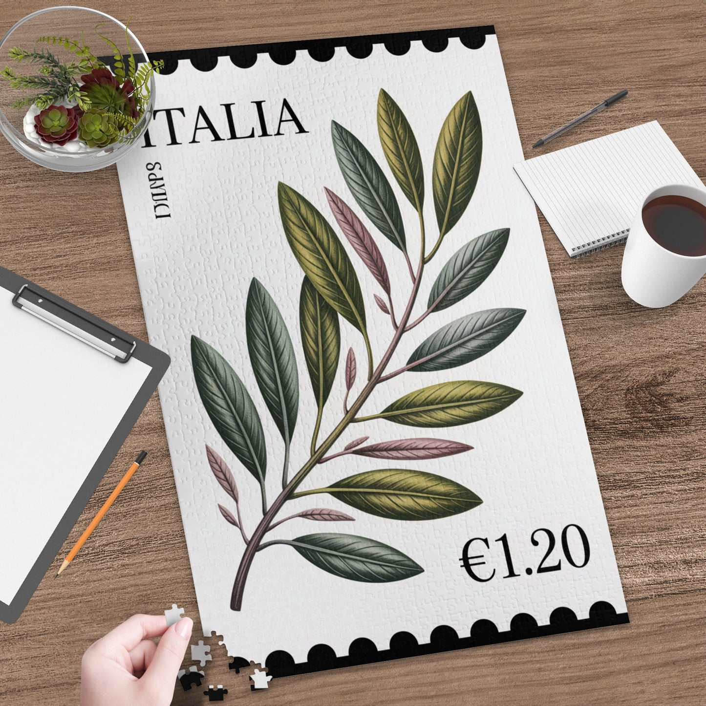 Botanical Leaf Italia Stamp Puzzle