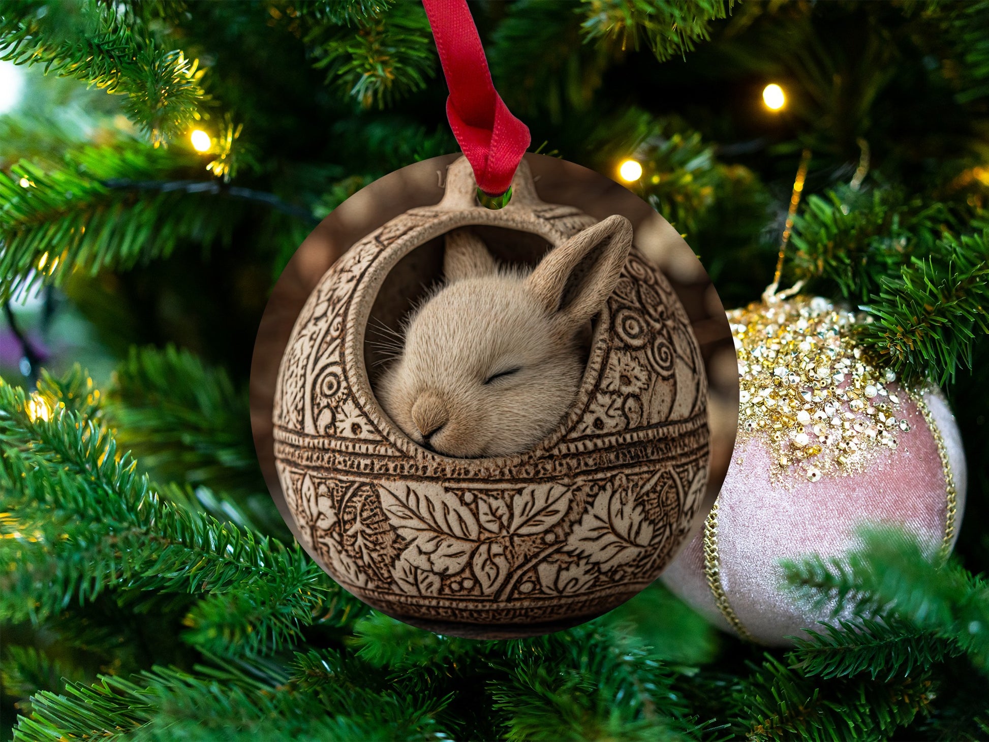 Adorable Bunny Ornament for Your Christmas Tree