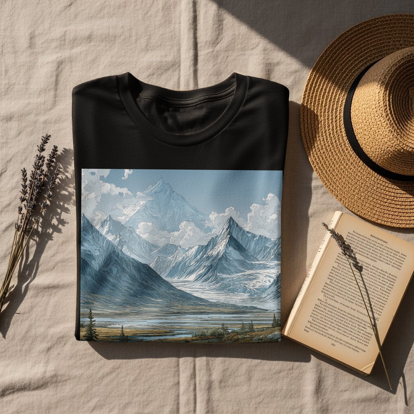 Majestic Mountain Landscape Graphic T-Shirt product