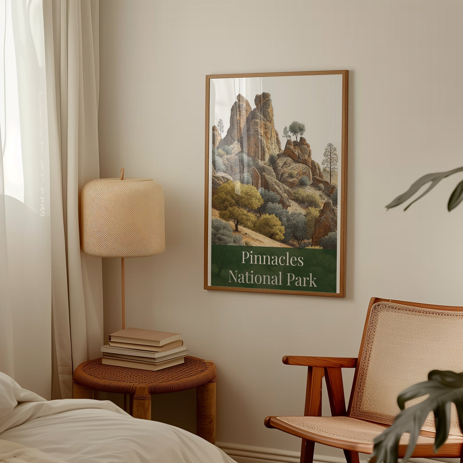 Pinnacles National Park Illustrated Wall Art Poster