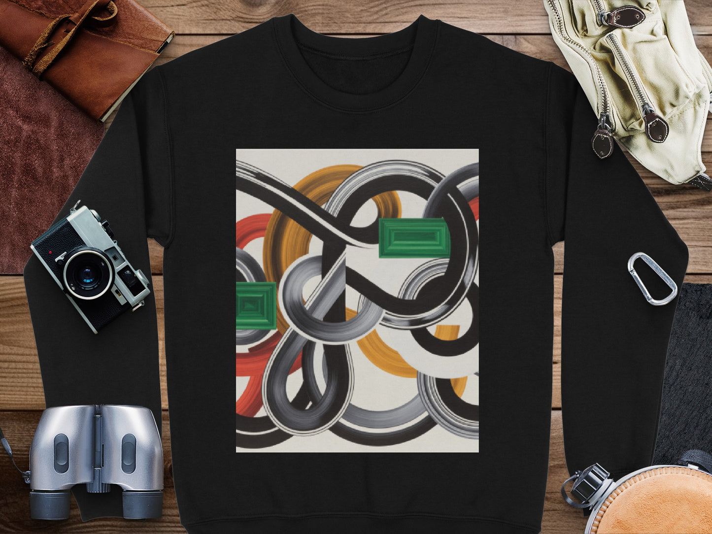 Modern Abstract Looping Design Graphic Sweatshirt