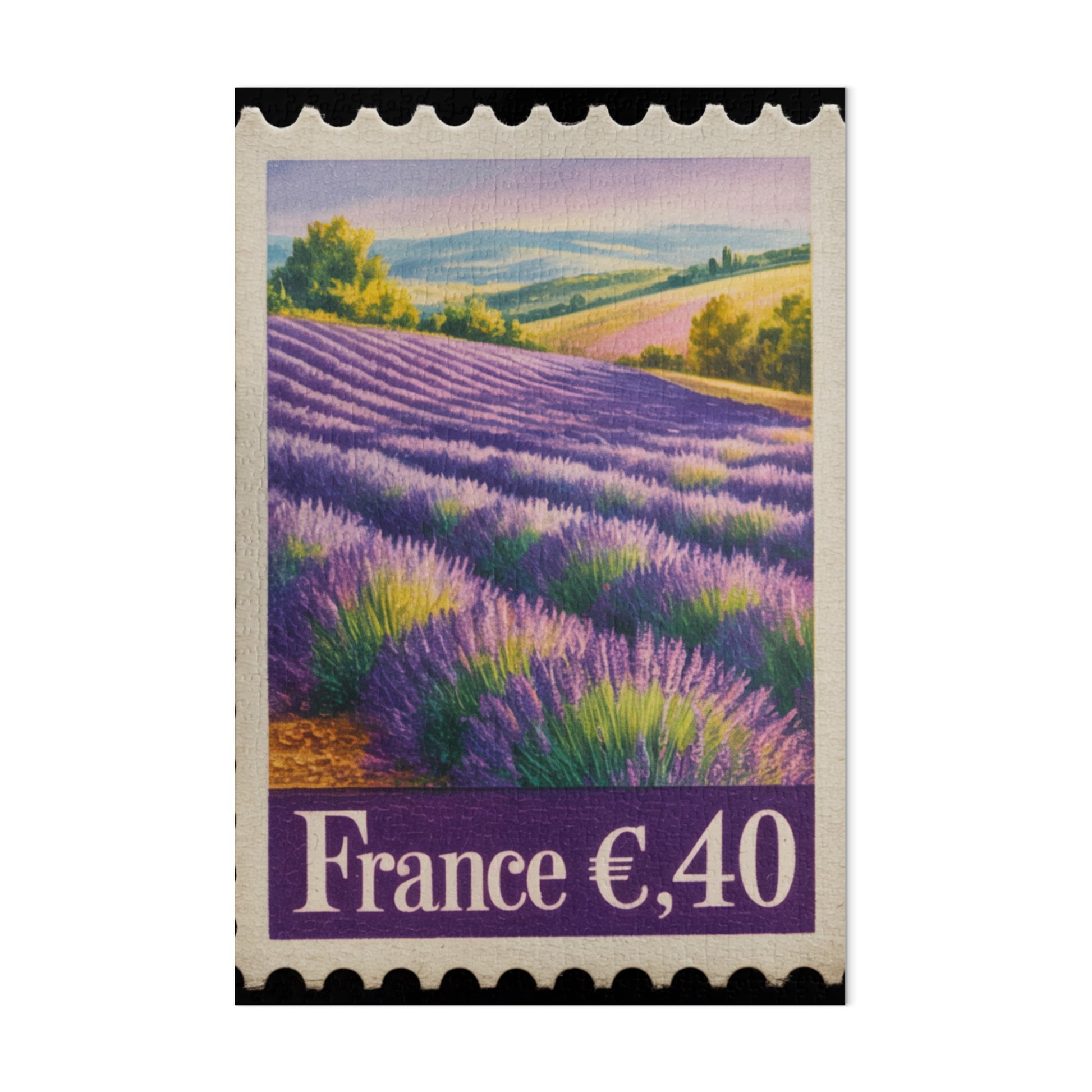 Scenic Lavender Fields France €40 Stamp Decor