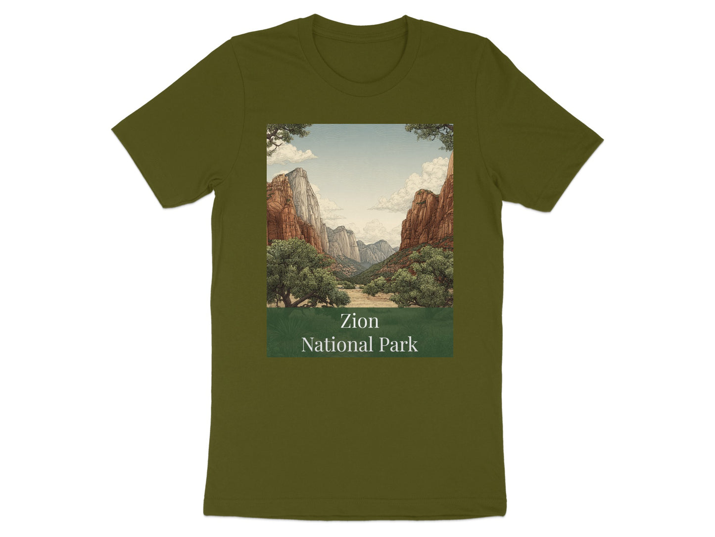 Zion National Park Scenic Graphic T-Shirt