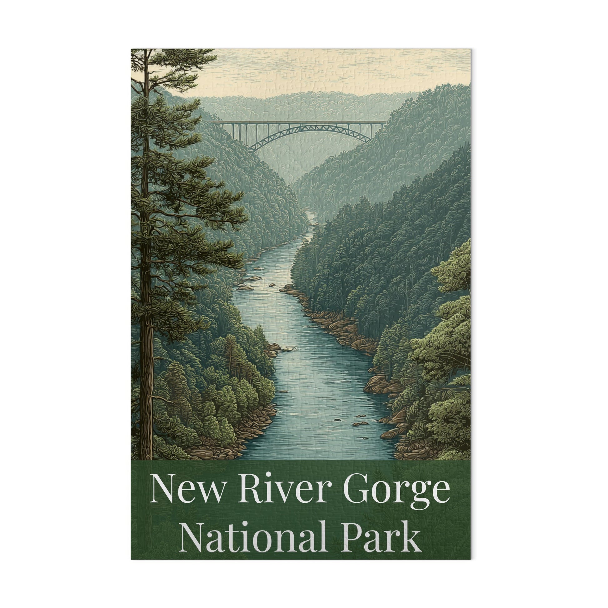 New River Gorge National Park Scenic Poster Decor