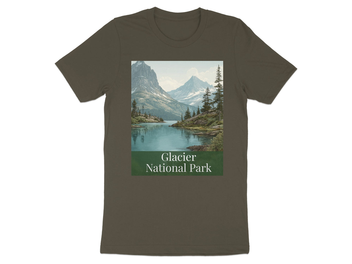 Scenic Glacier National Park Graphic Tee Product