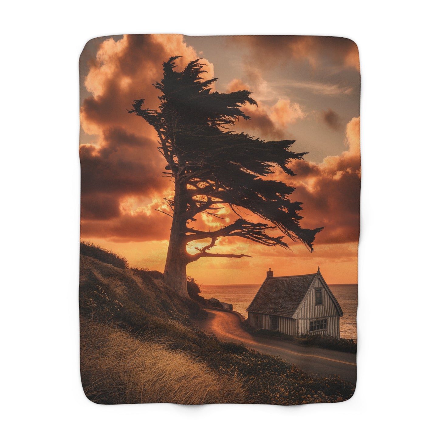Statement Sherpa Blanket 60x80 | Bold Throw Blanket | Unique Home Gift