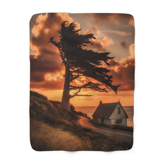 Statement Sherpa Blanket 60x80 | Bold Throw Blanket | Unique Home Gift