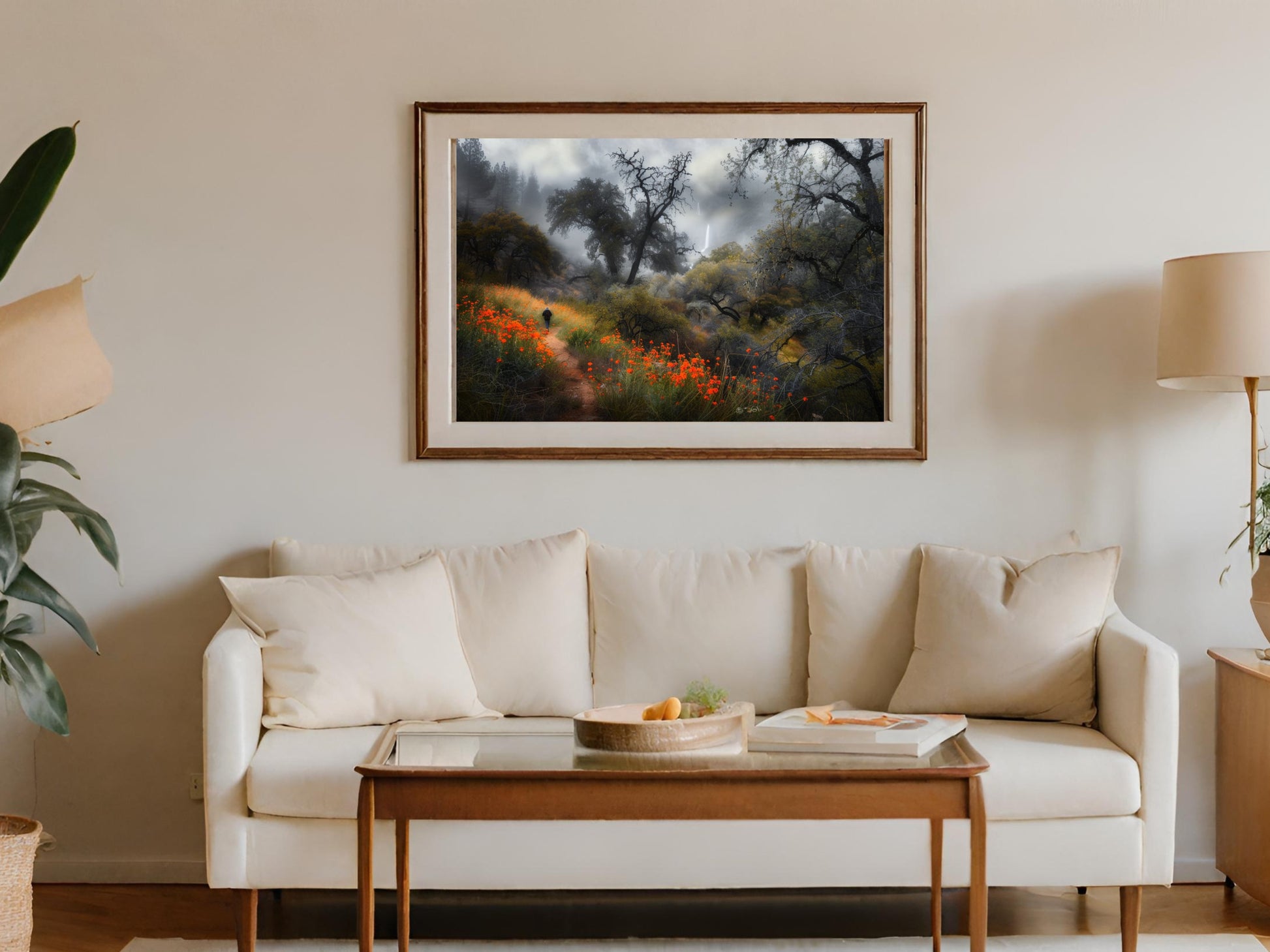 Serene Landscape Art Print for Cozy Home Decor