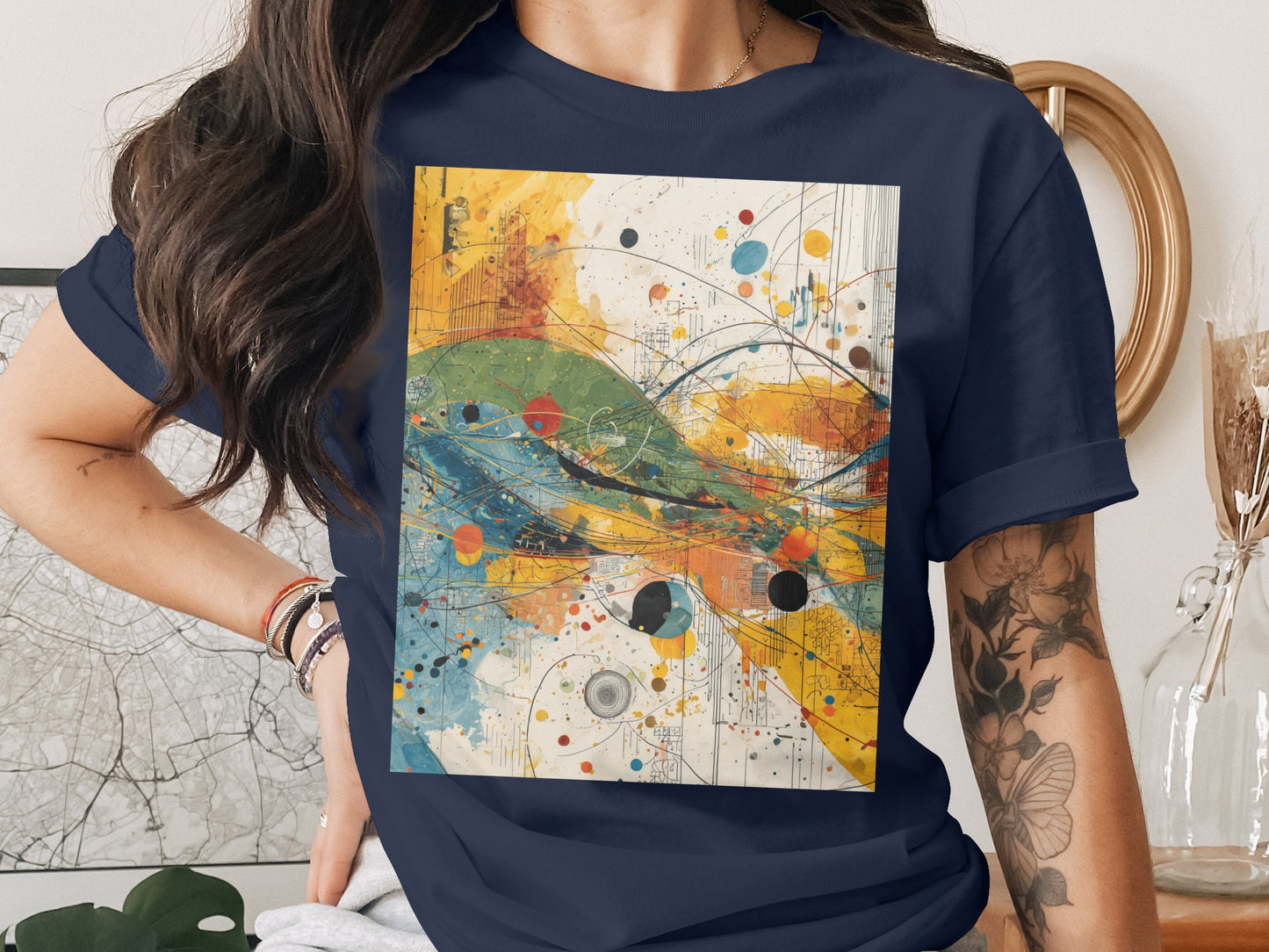 Abstract Colorful Splatter Art Design T-Shirt product type
Abstract Design
Colorful Art
Splatter Print
Modern Graphic
Unique Apparel
Vibrant Shirt
Artistic Style
Contemporary Art
Paint Splatter
Dot Pattern
Line Art
Curve Design
Geometric Print
Creative Fashion
Bright Colors
Abstract T-Shirt
Graphic Tee
Art Shirt
Fashion Top
Artistic Apparel