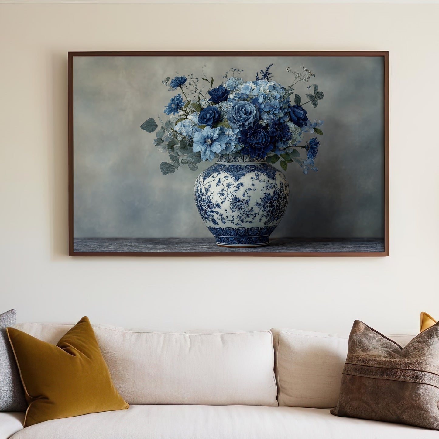 Elegant Floral Vase Wall Art for Home Decoration
