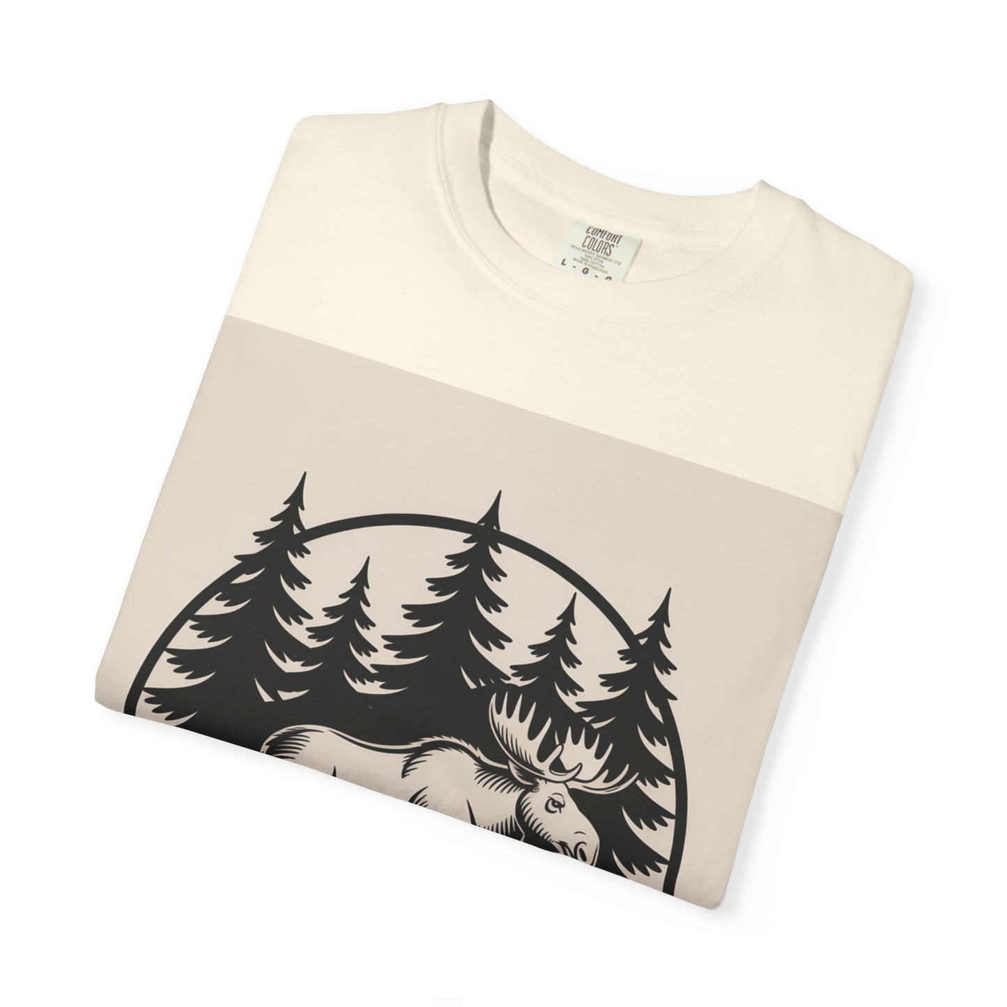 Moose Forest Emblem T-Shirt | Bold Wildlife Nature Graphic Tee