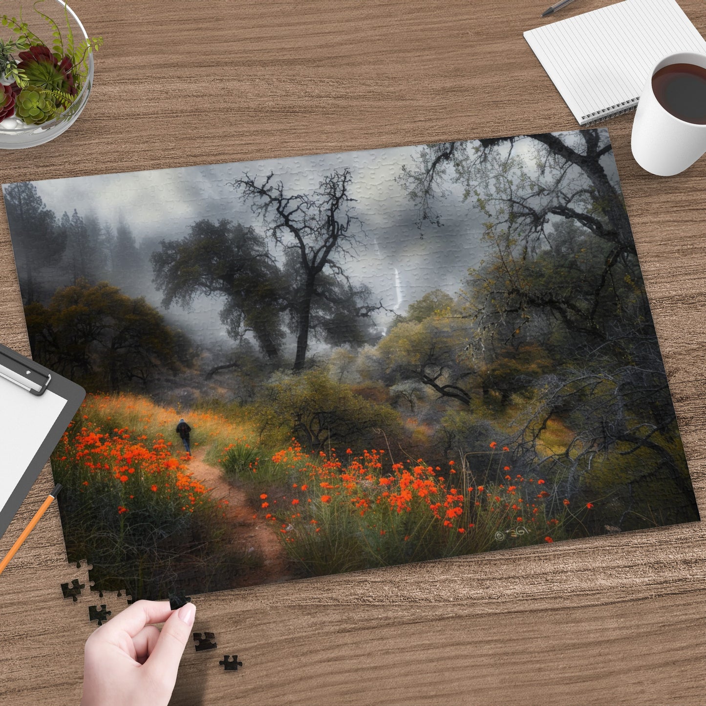 Scenic Pathway Through Forest Jigsaw Puzzle