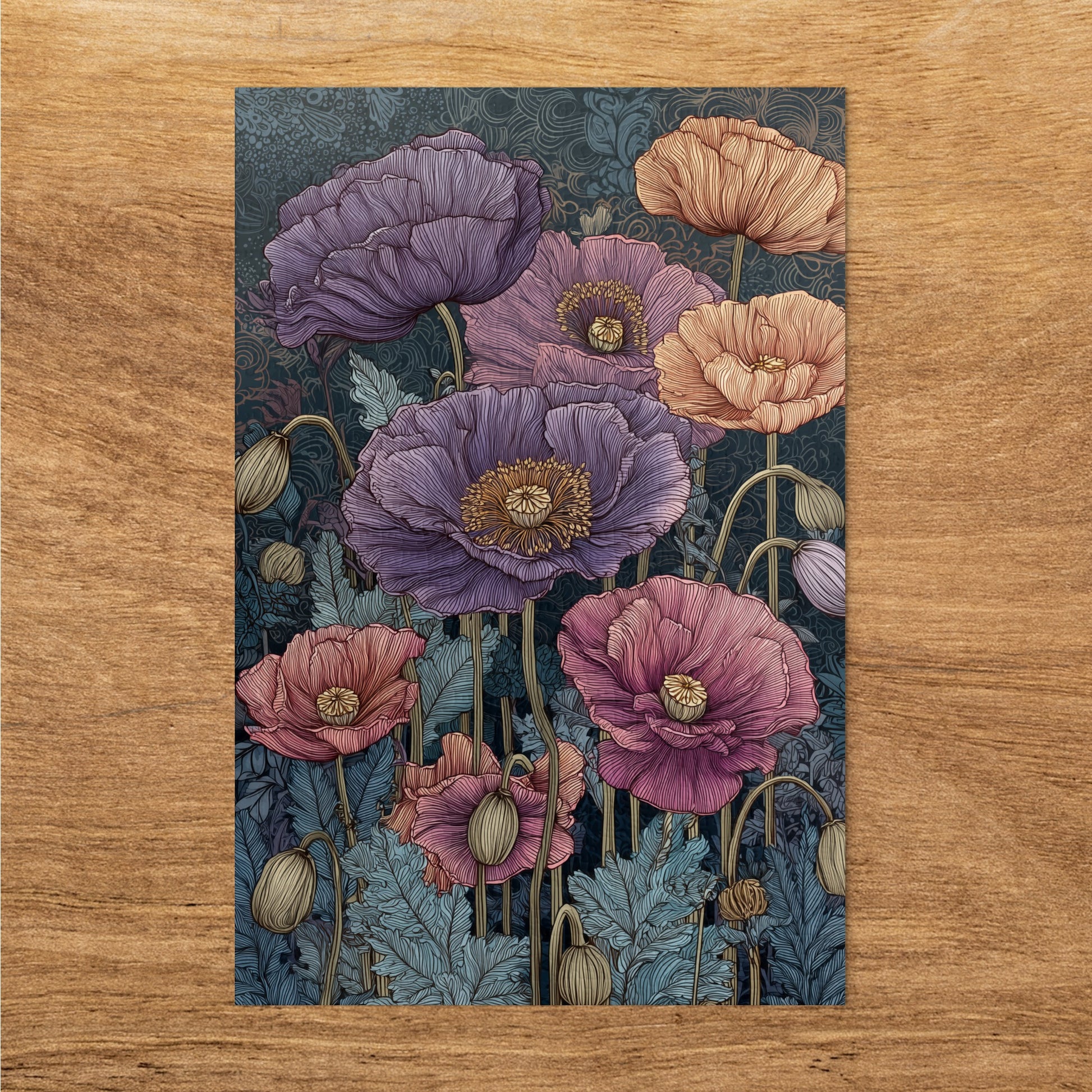 Colorful Intricate Floral Design Art Print