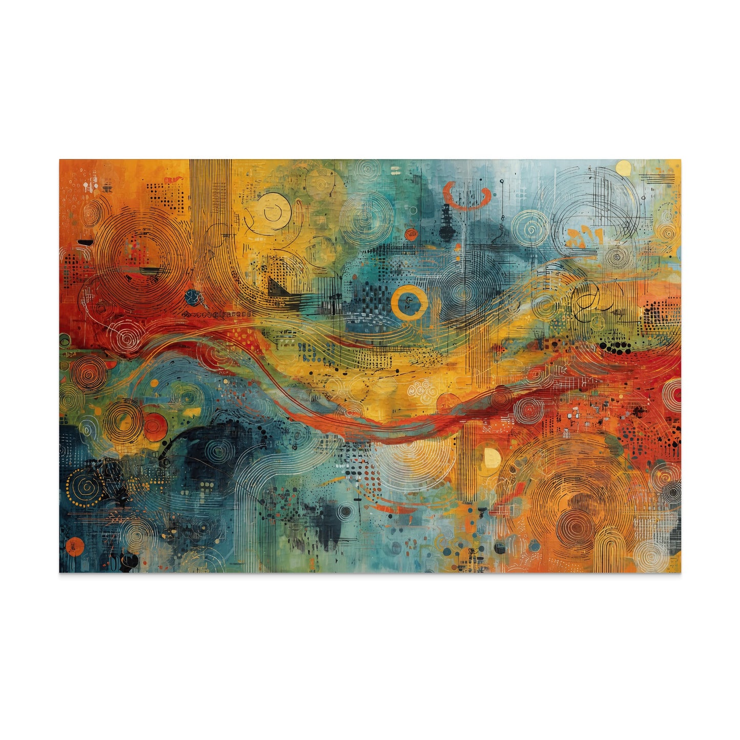 Colorful Geometric Circles Modern Expression product type