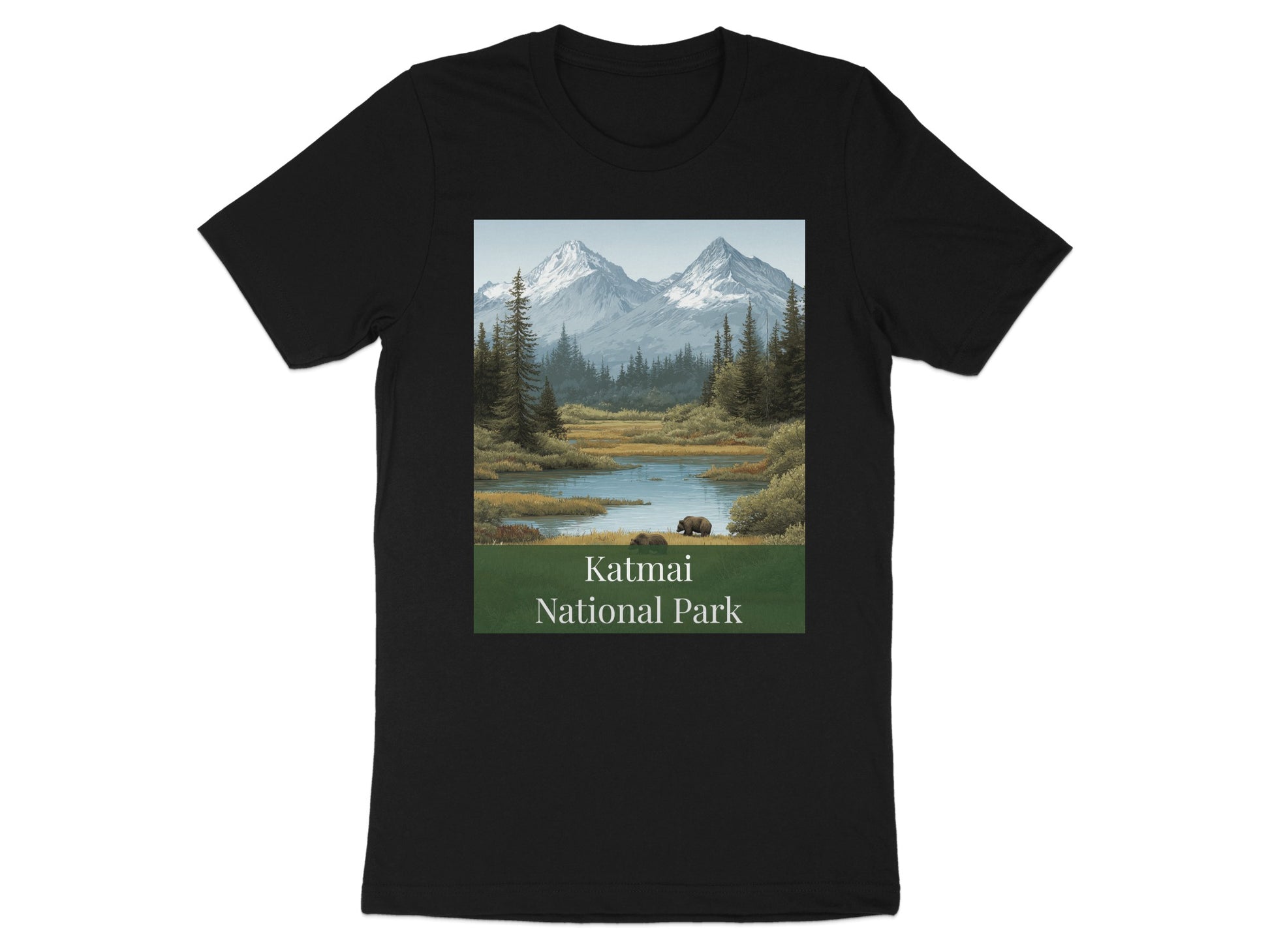Scenic Katmai National Park Graphic T-shirt