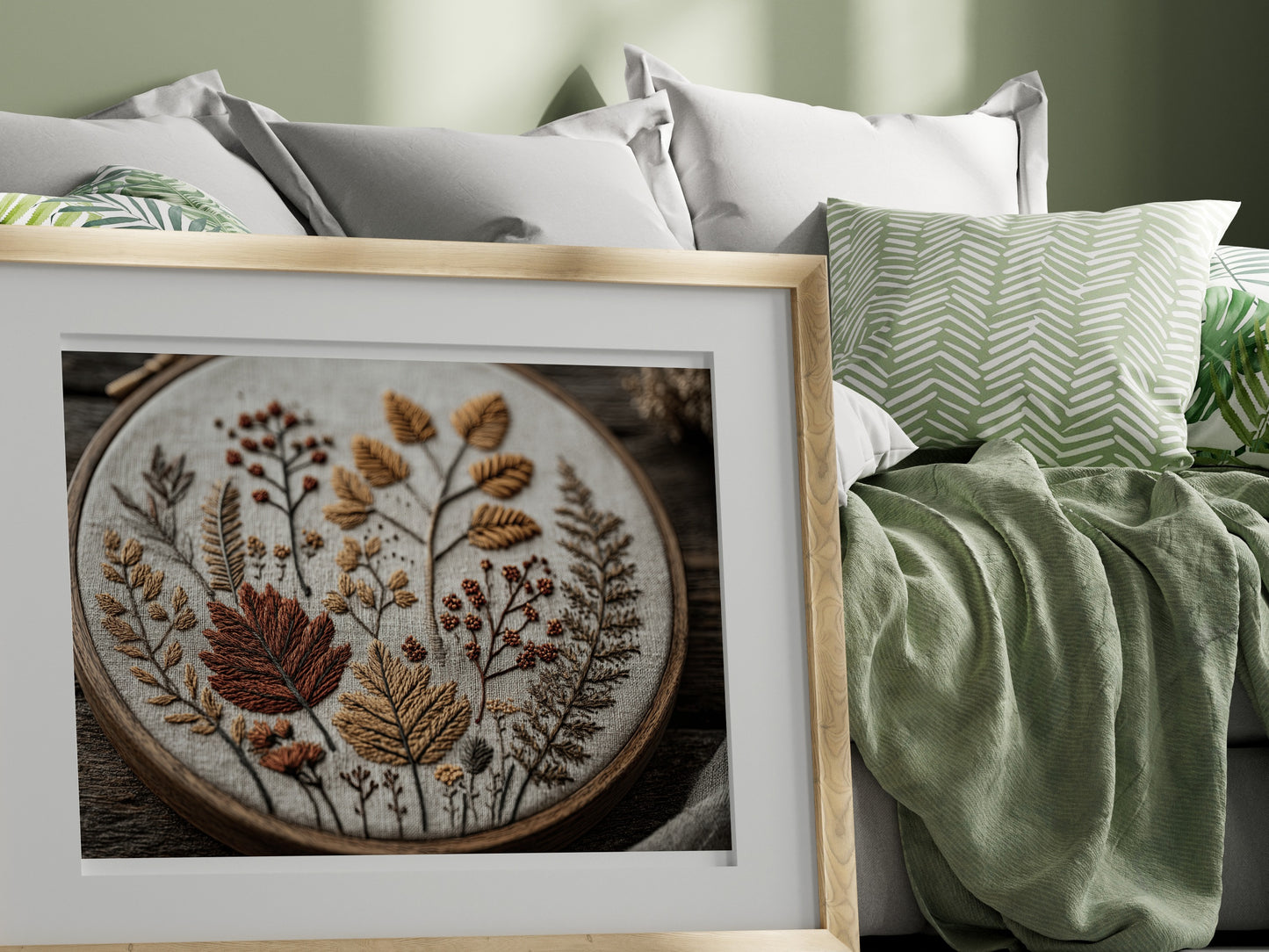 Intricately Designed Embroidery Hoop Art for Home Decor