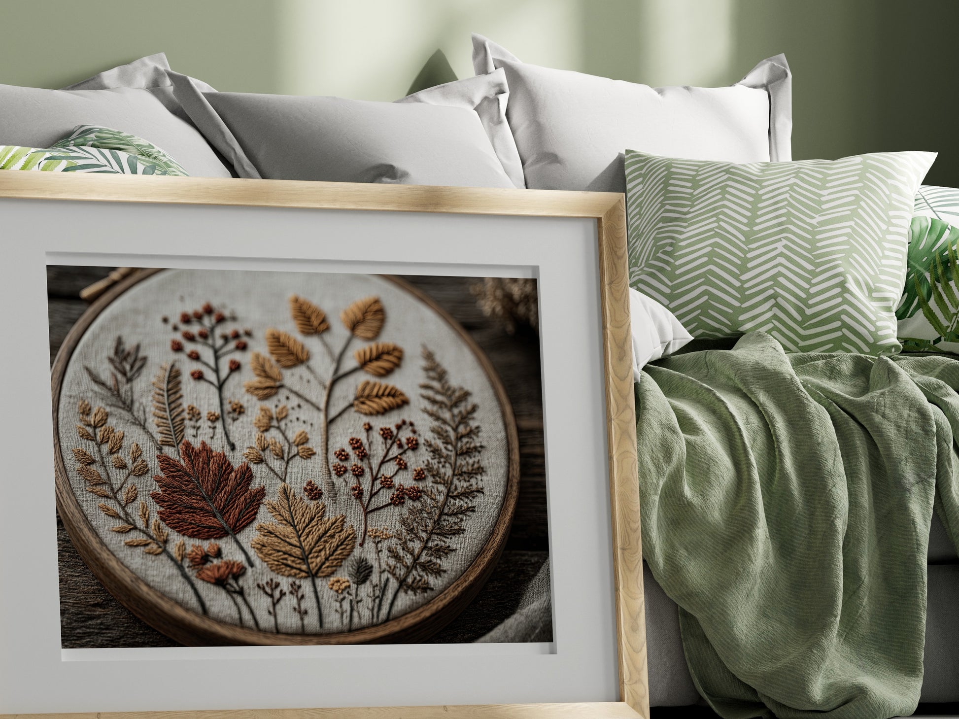 Intricately Designed Embroidery Hoop Art for Home Decor