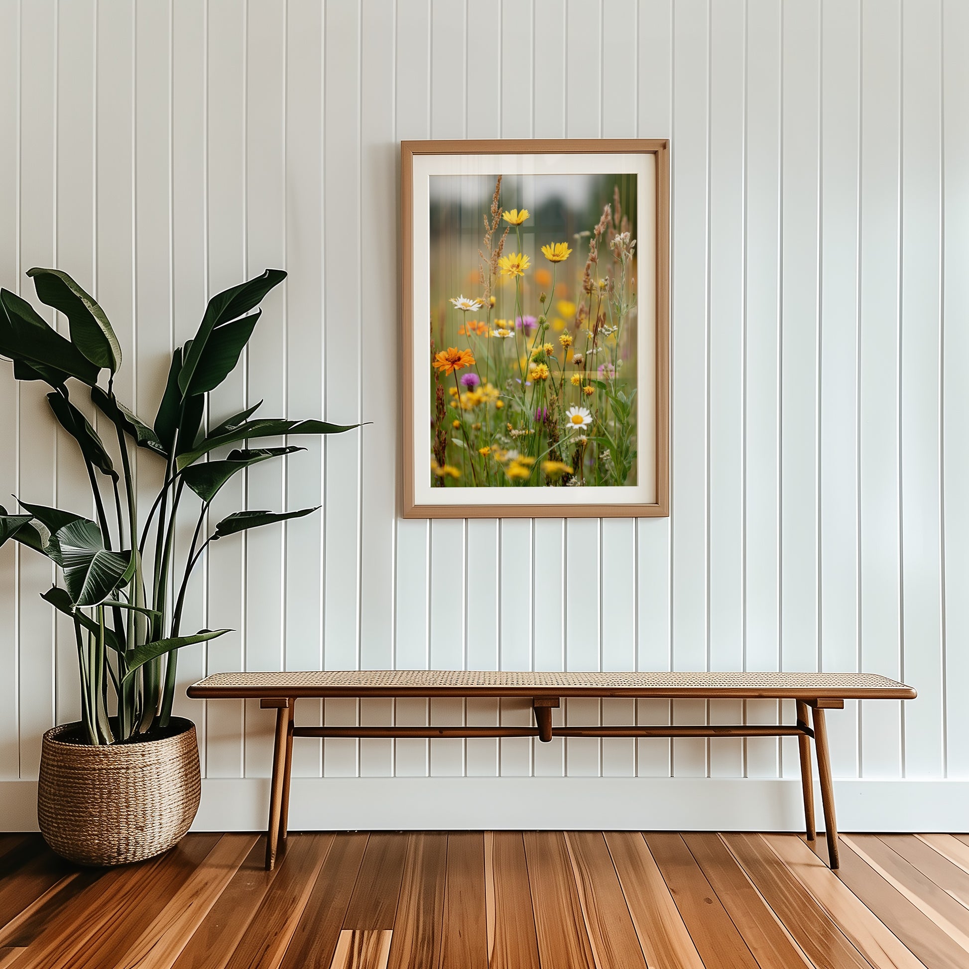Bright and Colorful Wildflower Wall Art Print