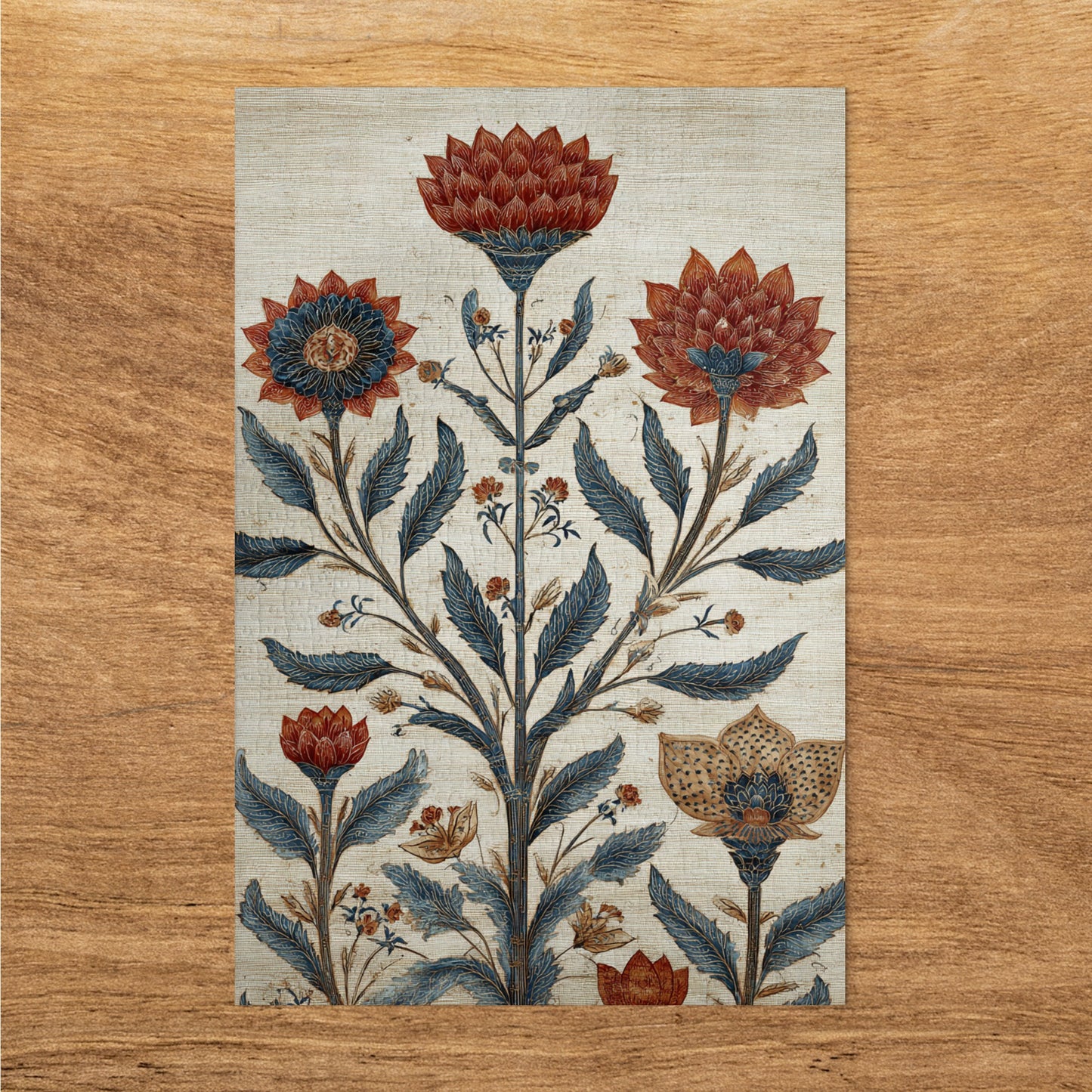 Intricately Designed Floral Print Premium Wall Art