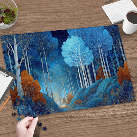 Azure Grove Birchwood Night Fantasy Scenery product type