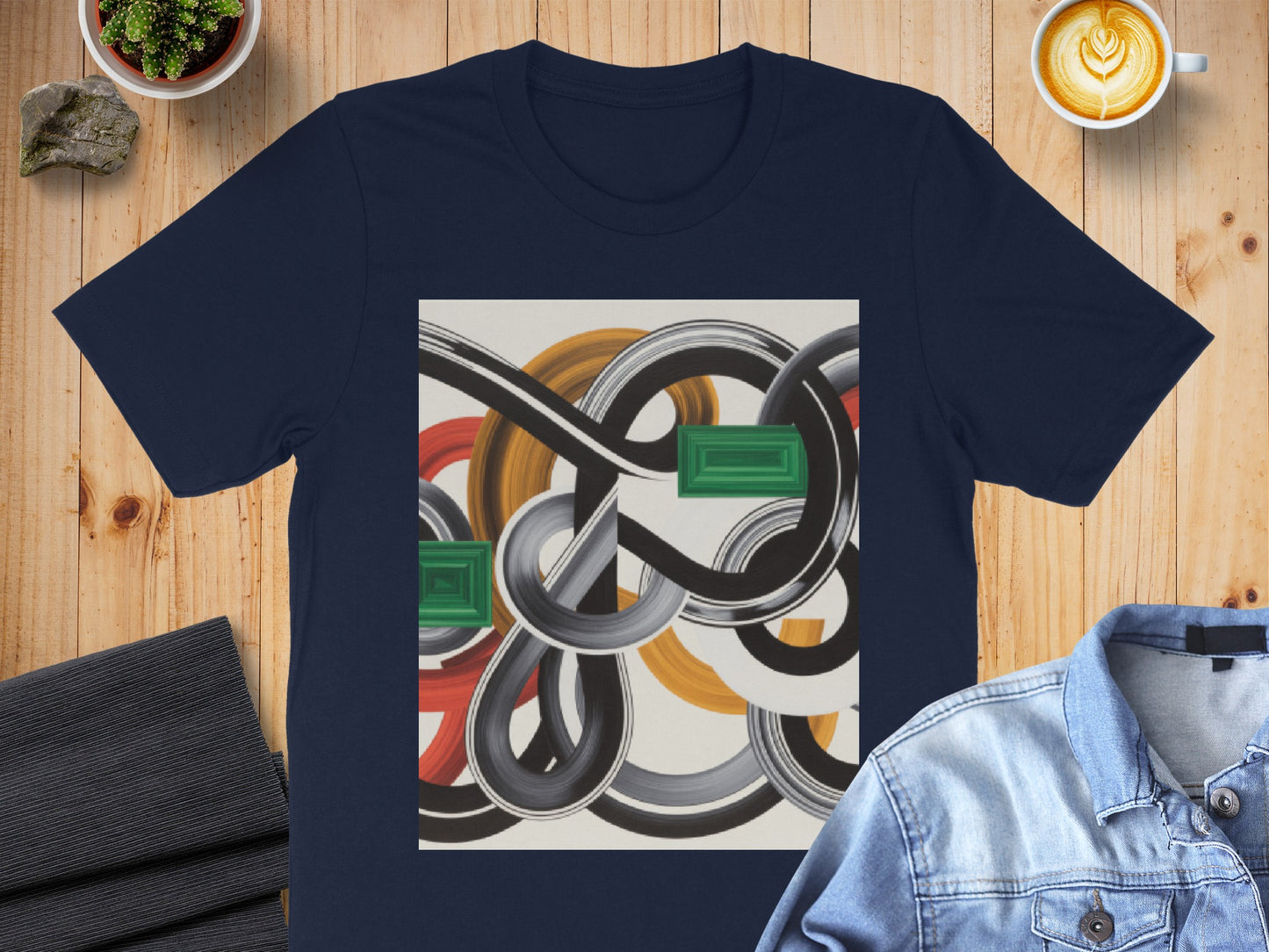Abstract Geometric Pattern Design T-Shirt