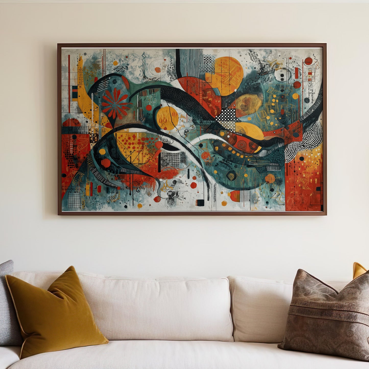 Abstract Colorful Dynamic Canvas Wall Decor Fine Art product type