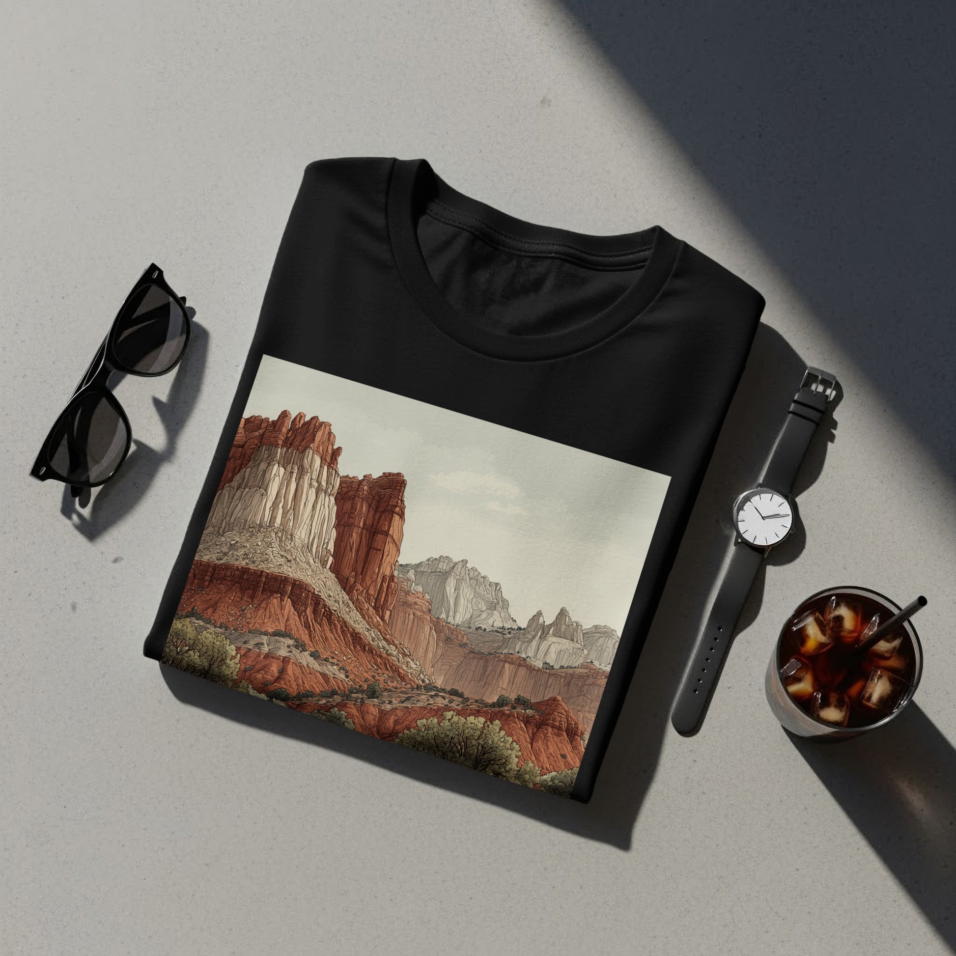 Scenic Mountain Landscape Graphic T-Shirt Product