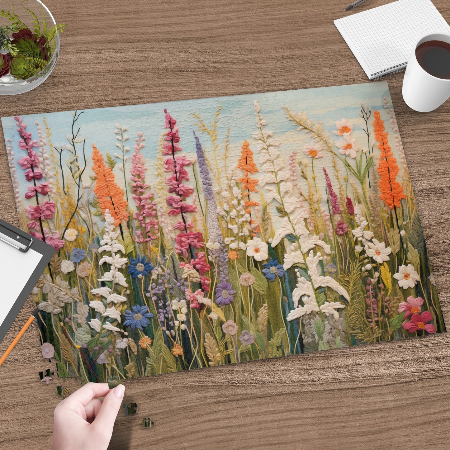Wildflowers Puzzle With Beautiful Nature Scenery