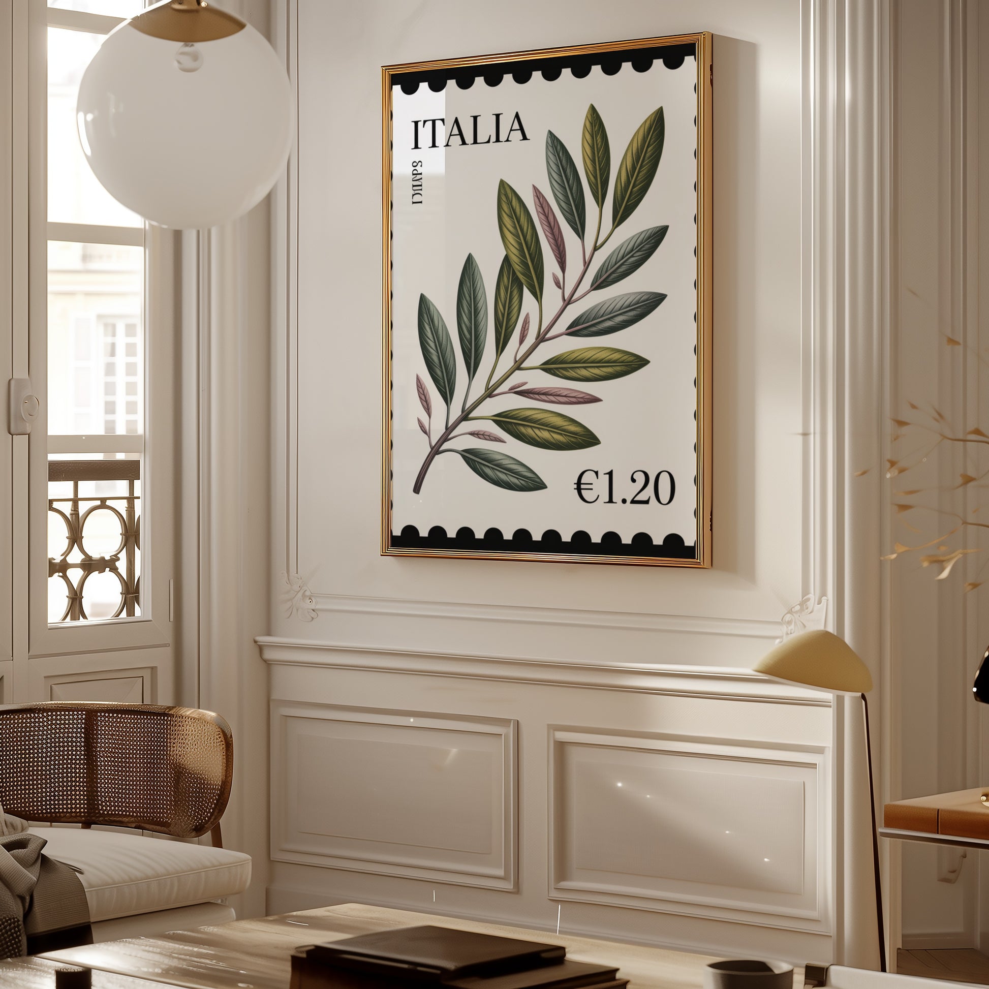Italia Stamp Wall Art Botanical Print Home Decor