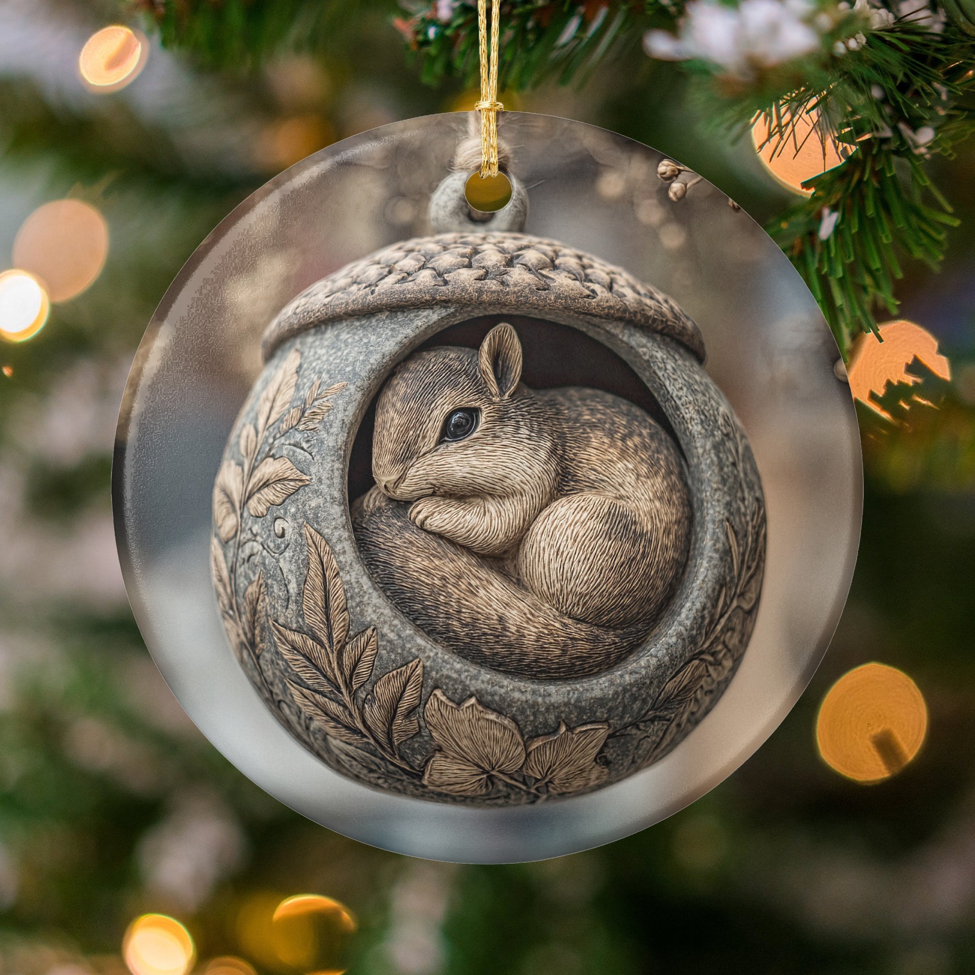 Charming Squirrel Christmas Ornament for Tree Decoration