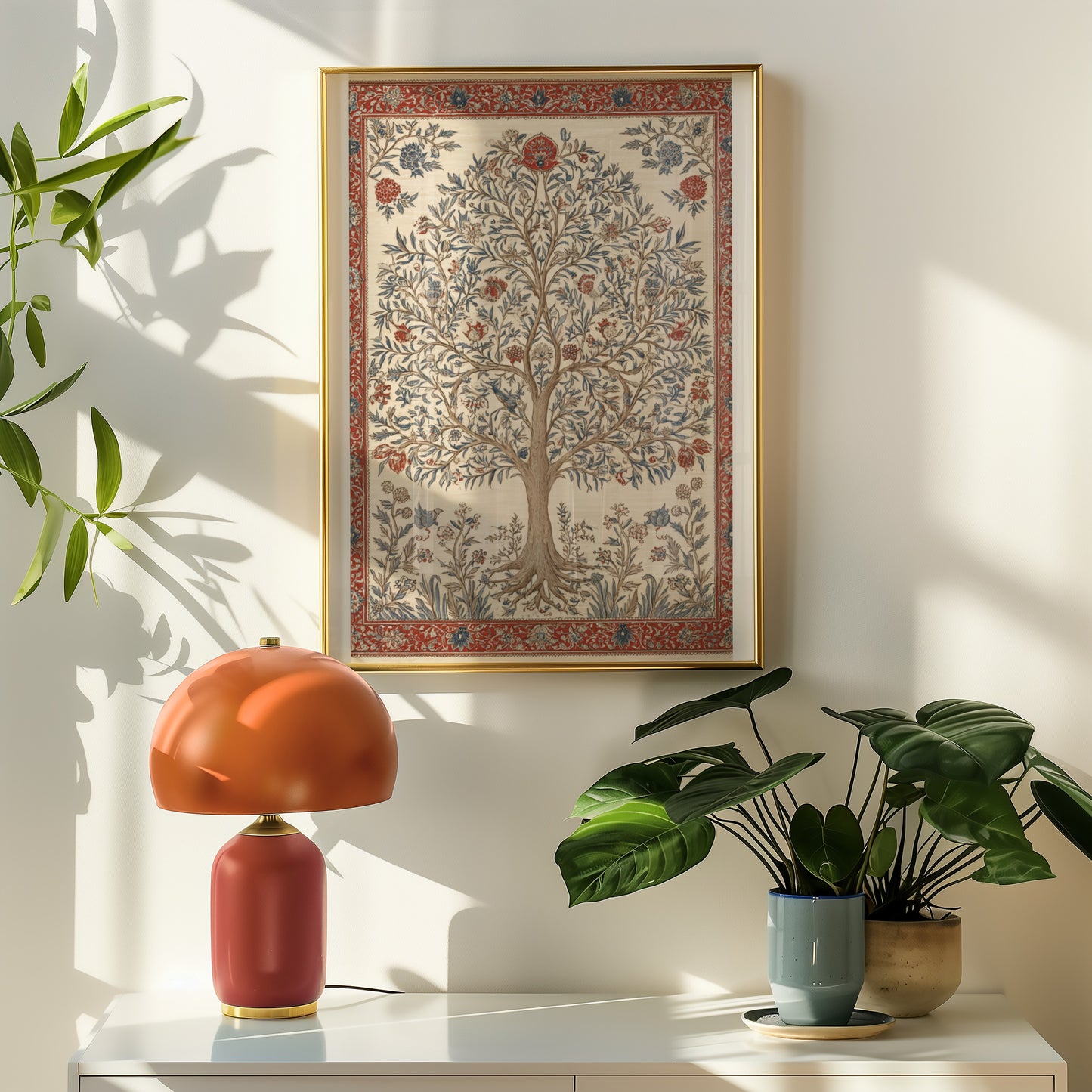 Exotic Floral Tree of Life Wall Art Decor