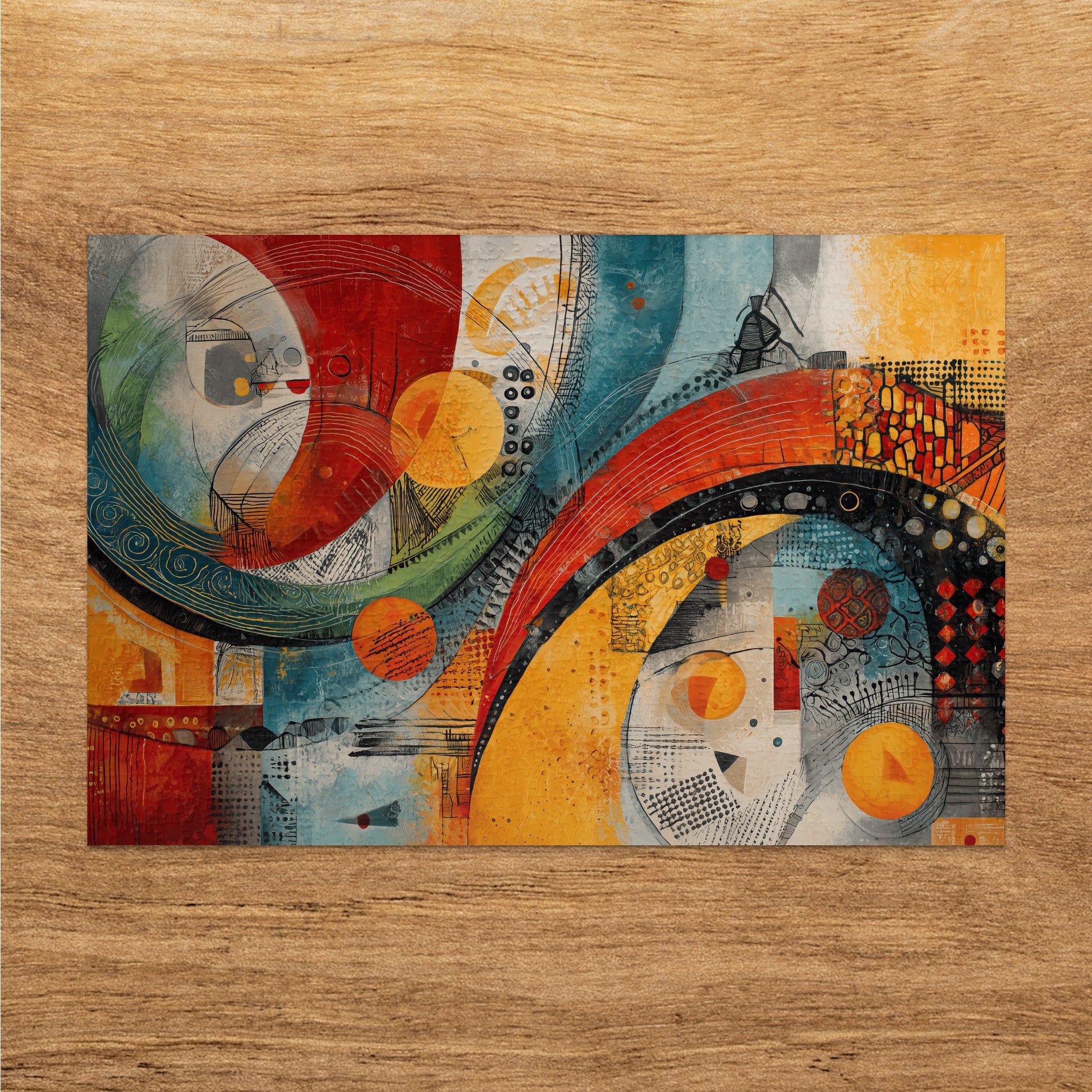 Vibrant Abstract Circles Dynamic Art Patterns product type