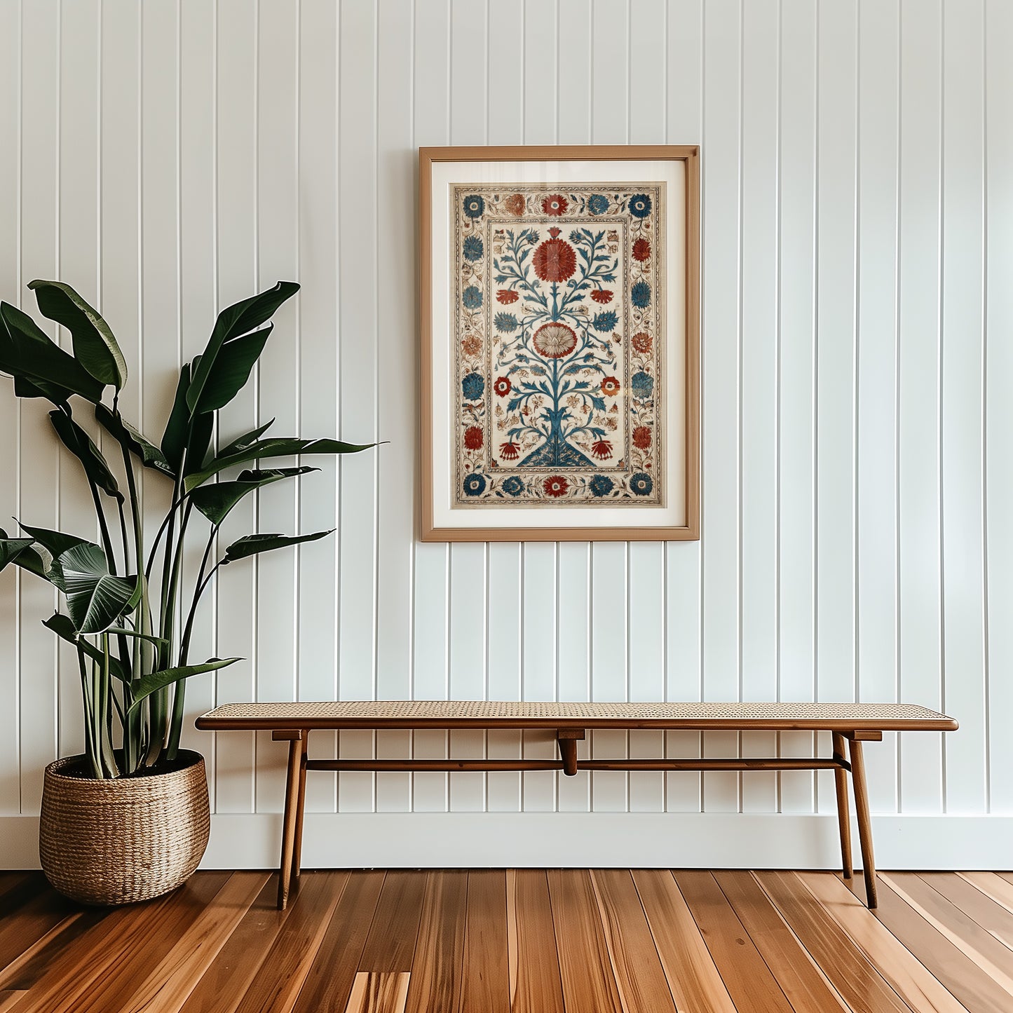 Vibrant floral print framed artwork for home decor