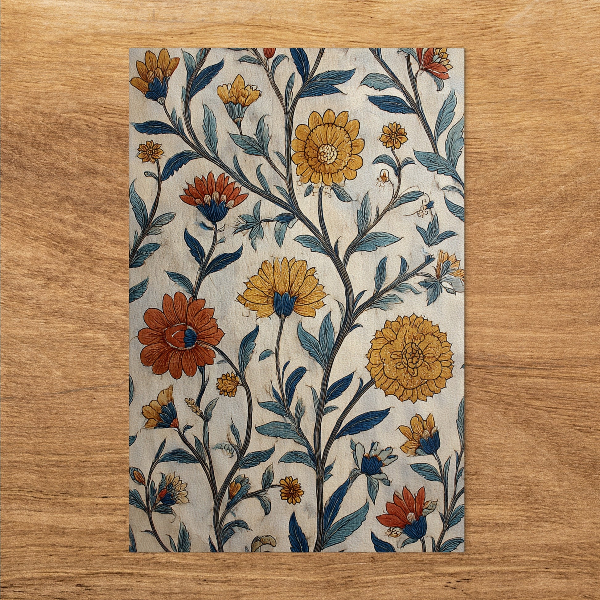 Vintage Floral Pattern Design Wall Decor Art