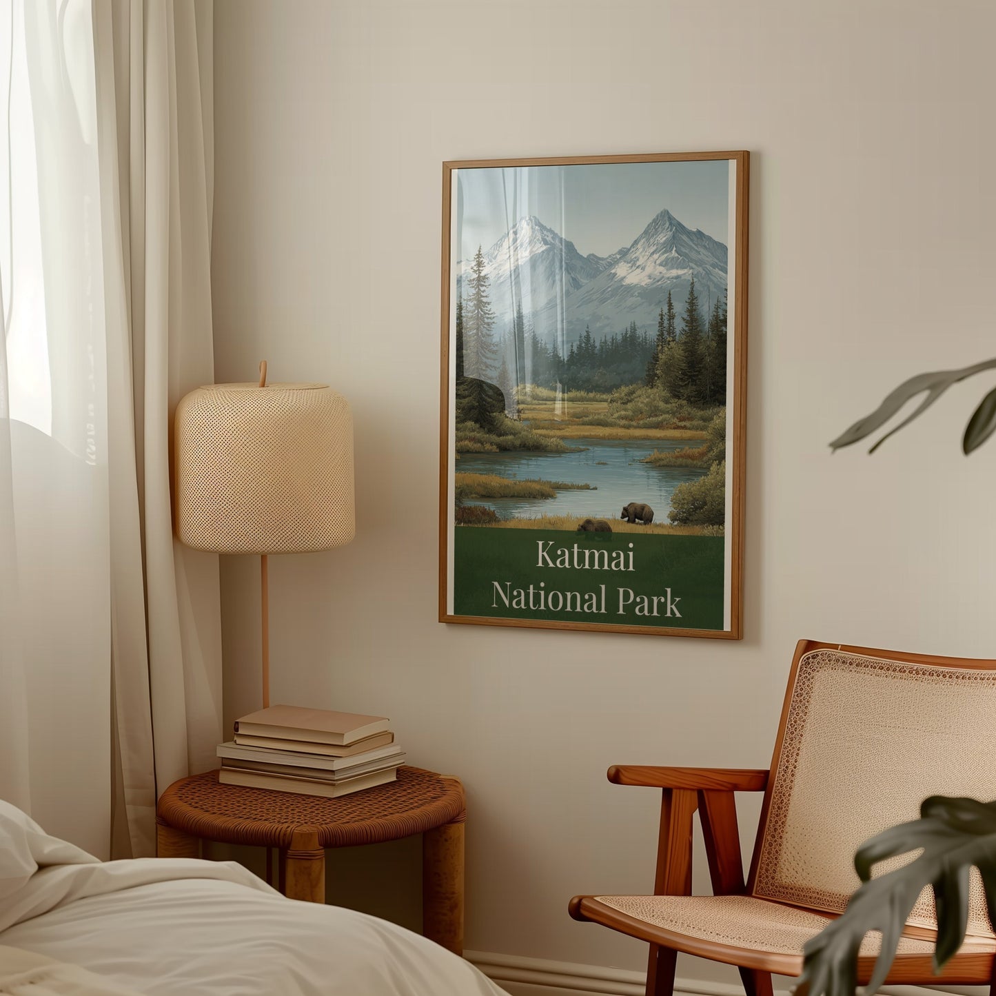 Katmai National Park Scenic Framed Artwork Poster