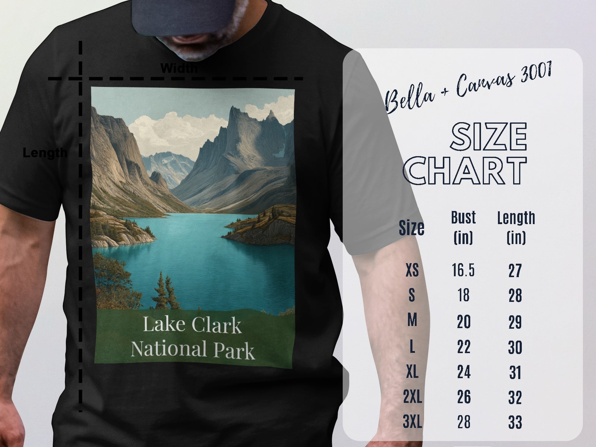 Scenic Lake Clark National Park Graphic T-Shirt