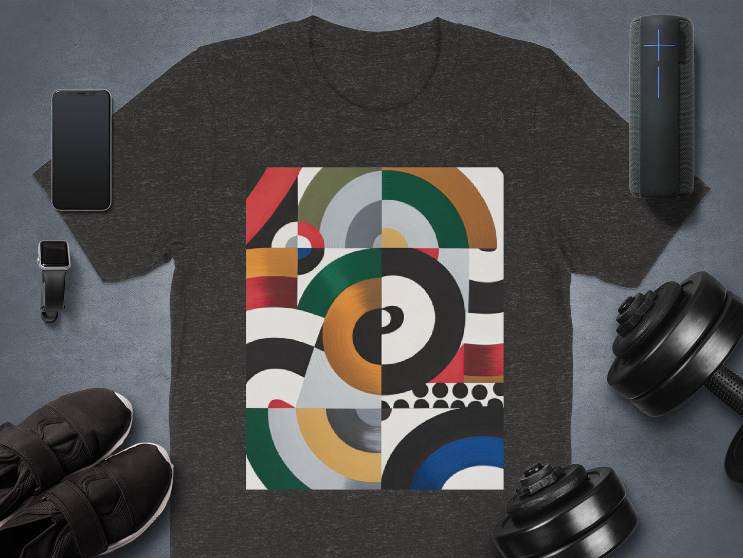 Abstract Geometric Patterned Graphic T-Shirt