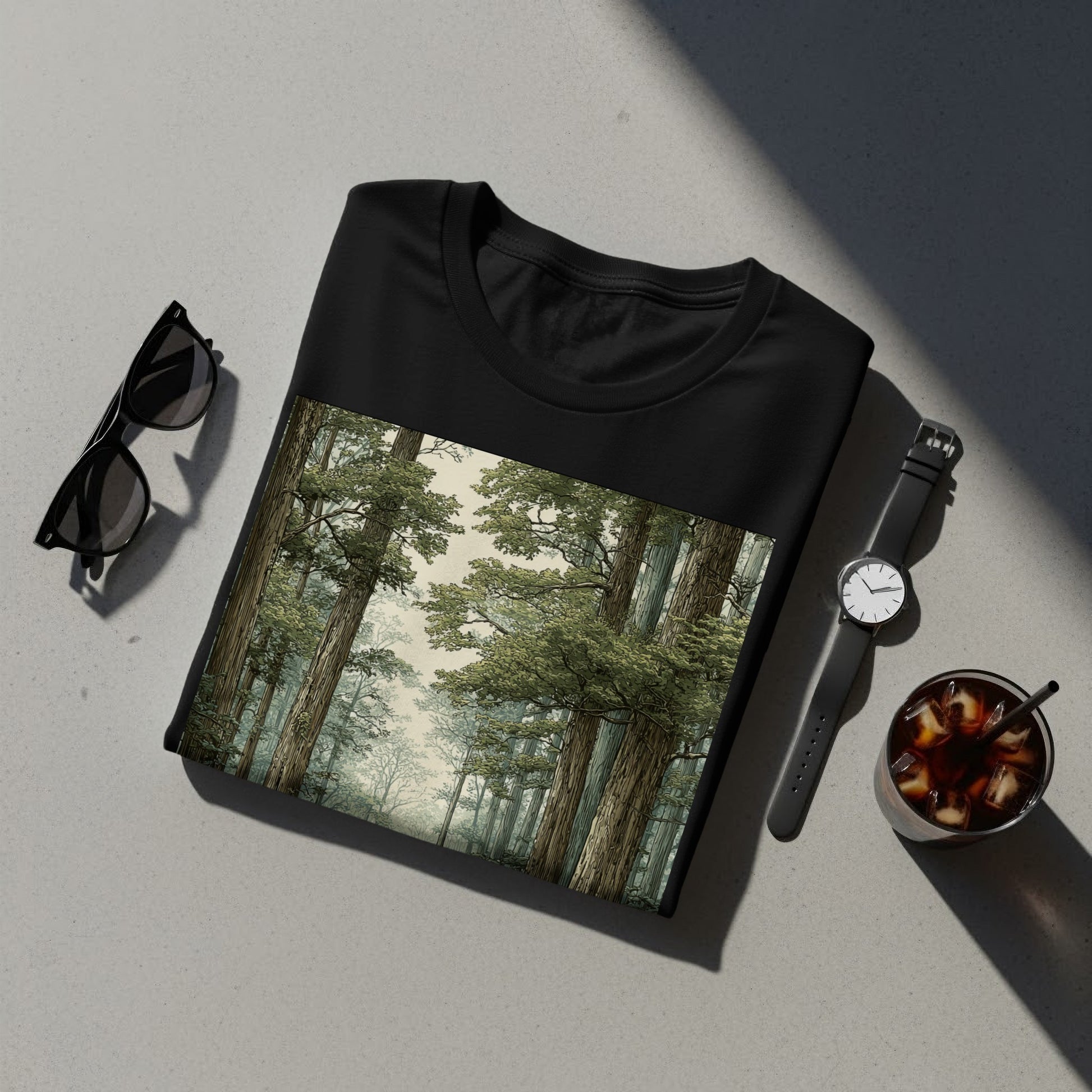 Forest Pathway Scenic Artwork T-Shirt