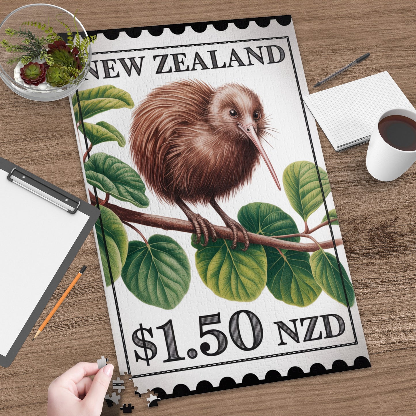 New Zealand $1.50 Kiwi Bird Puzzle Jigsaw Game