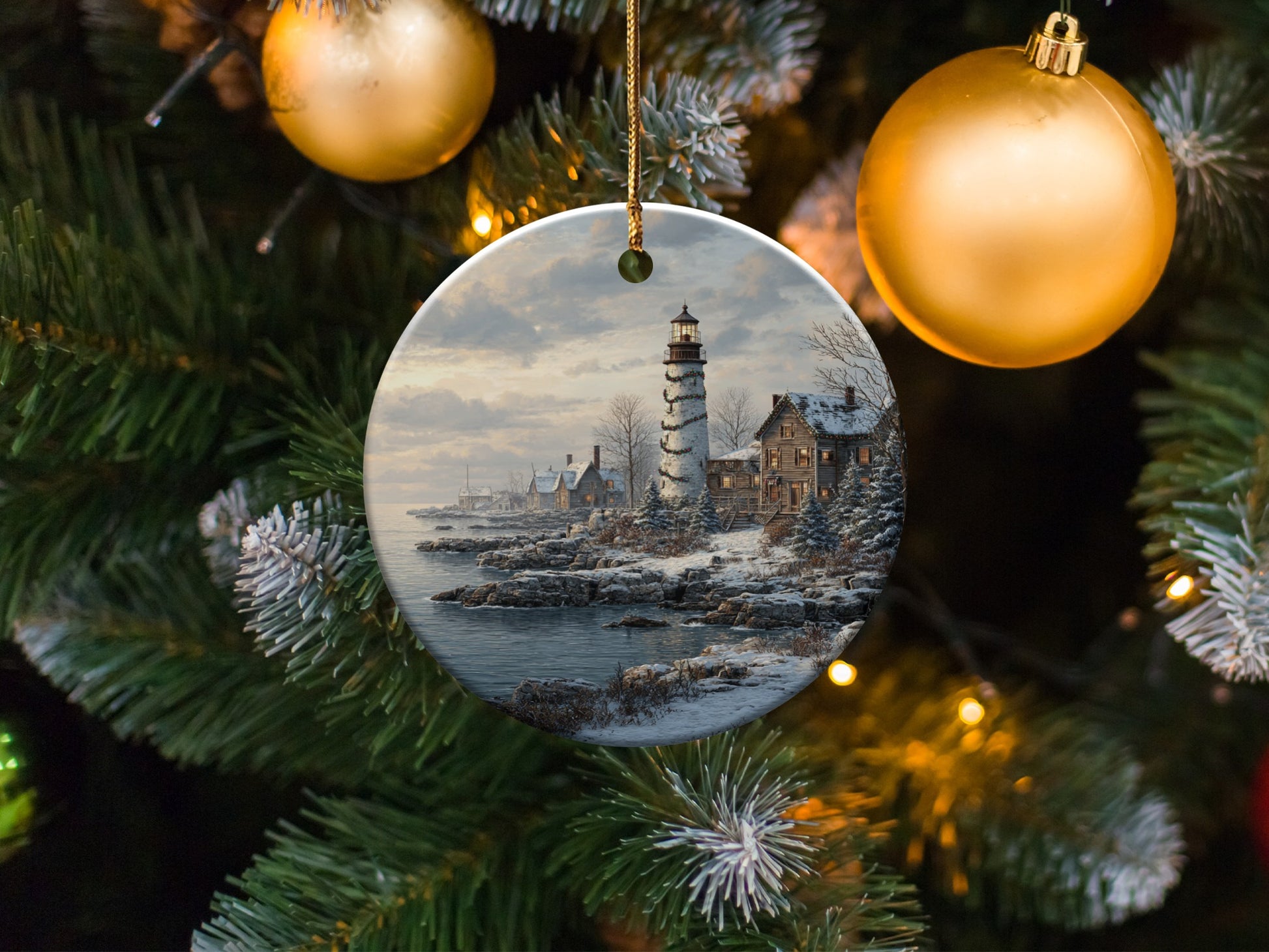 Lighthouse Christmas Tree Ornament