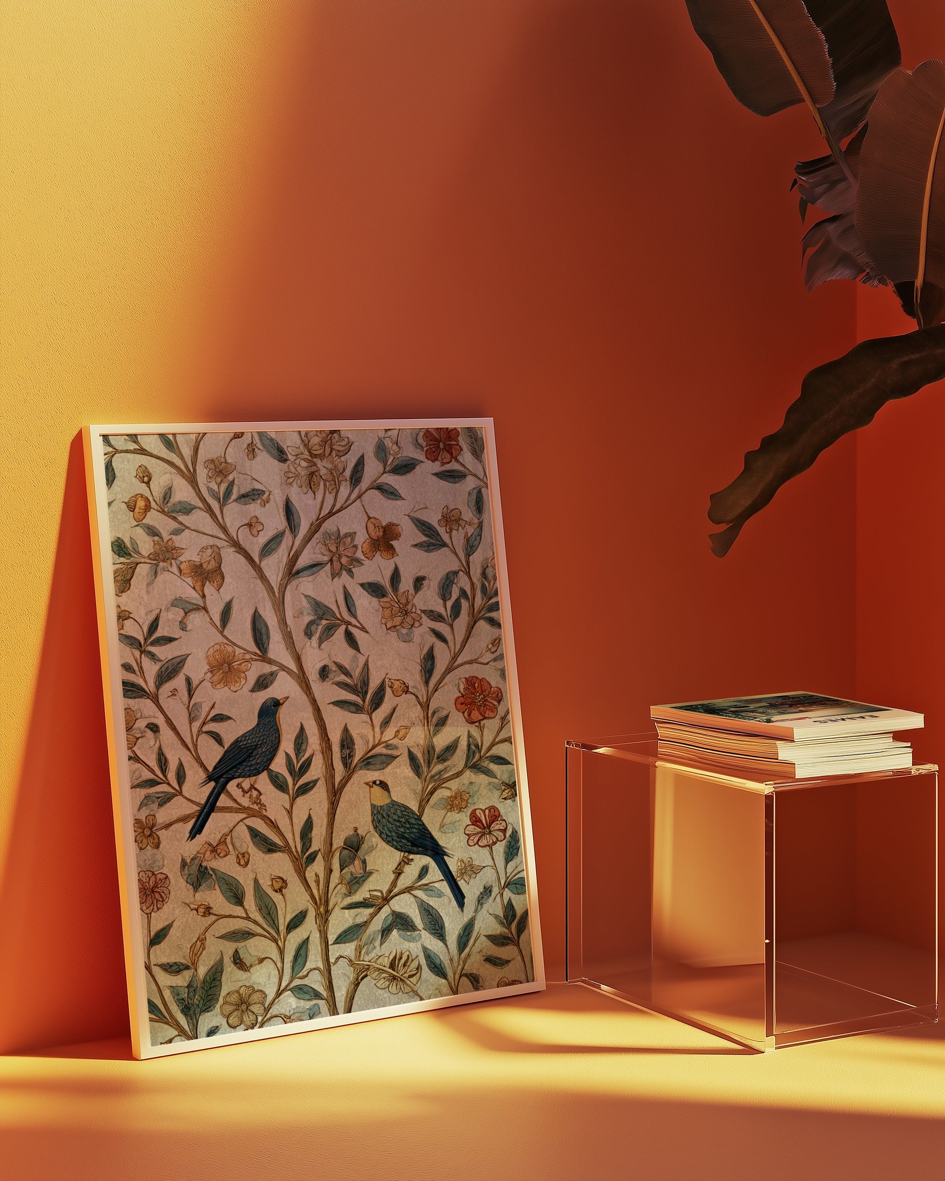 Elegant Bird and Floral Design Wall Art Product