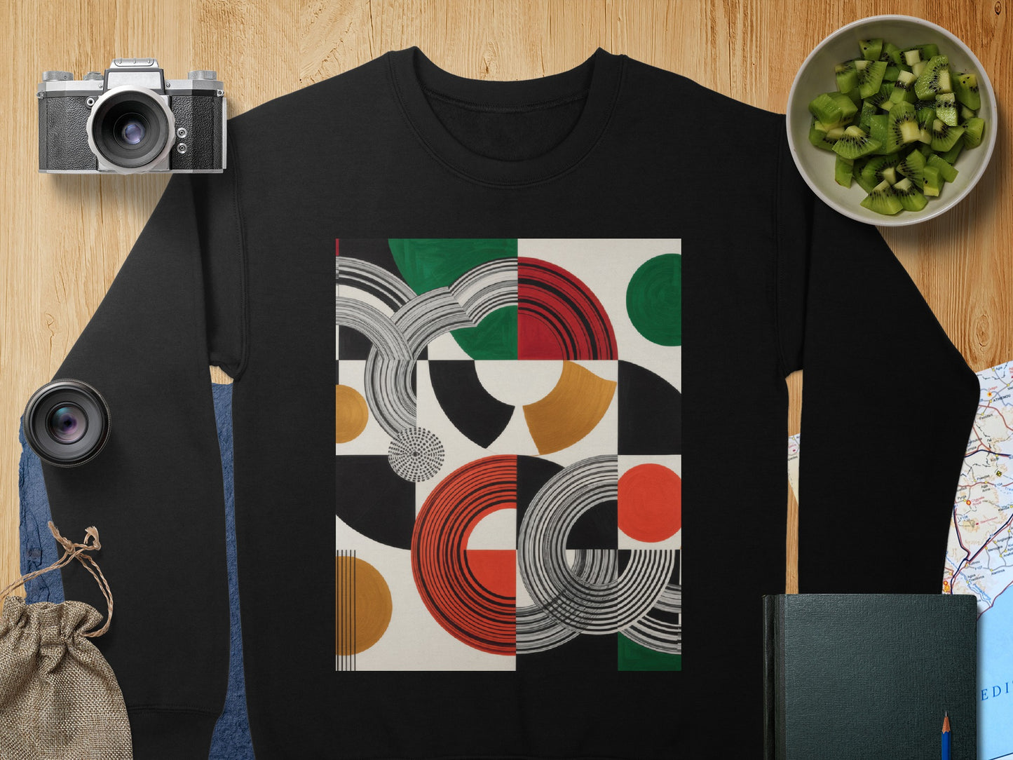Abstract Geometric Pattern Sweatshirt for Modern Design Lovers