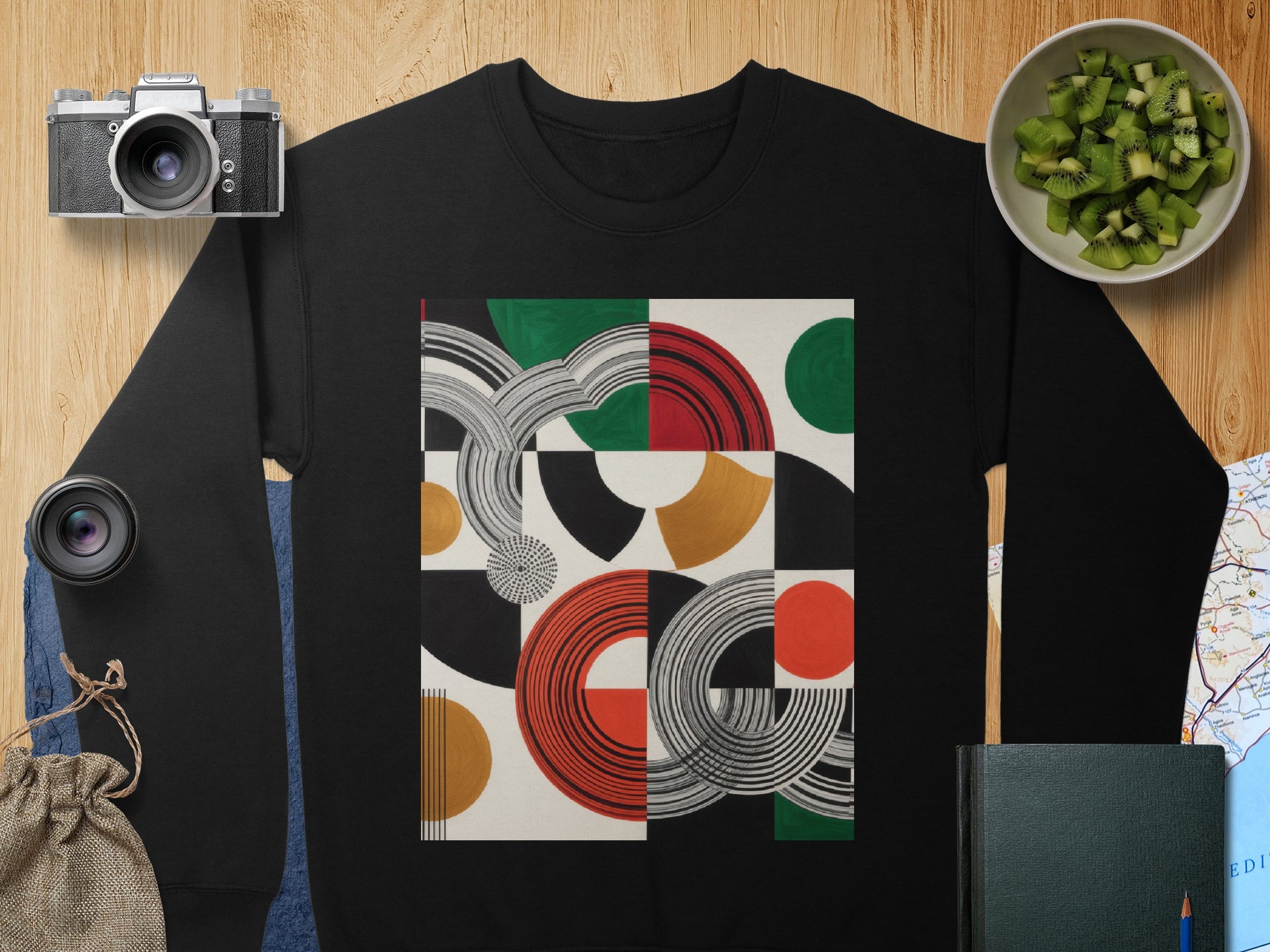 Abstract Geometric Pattern Sweatshirt for Modern Design Lovers