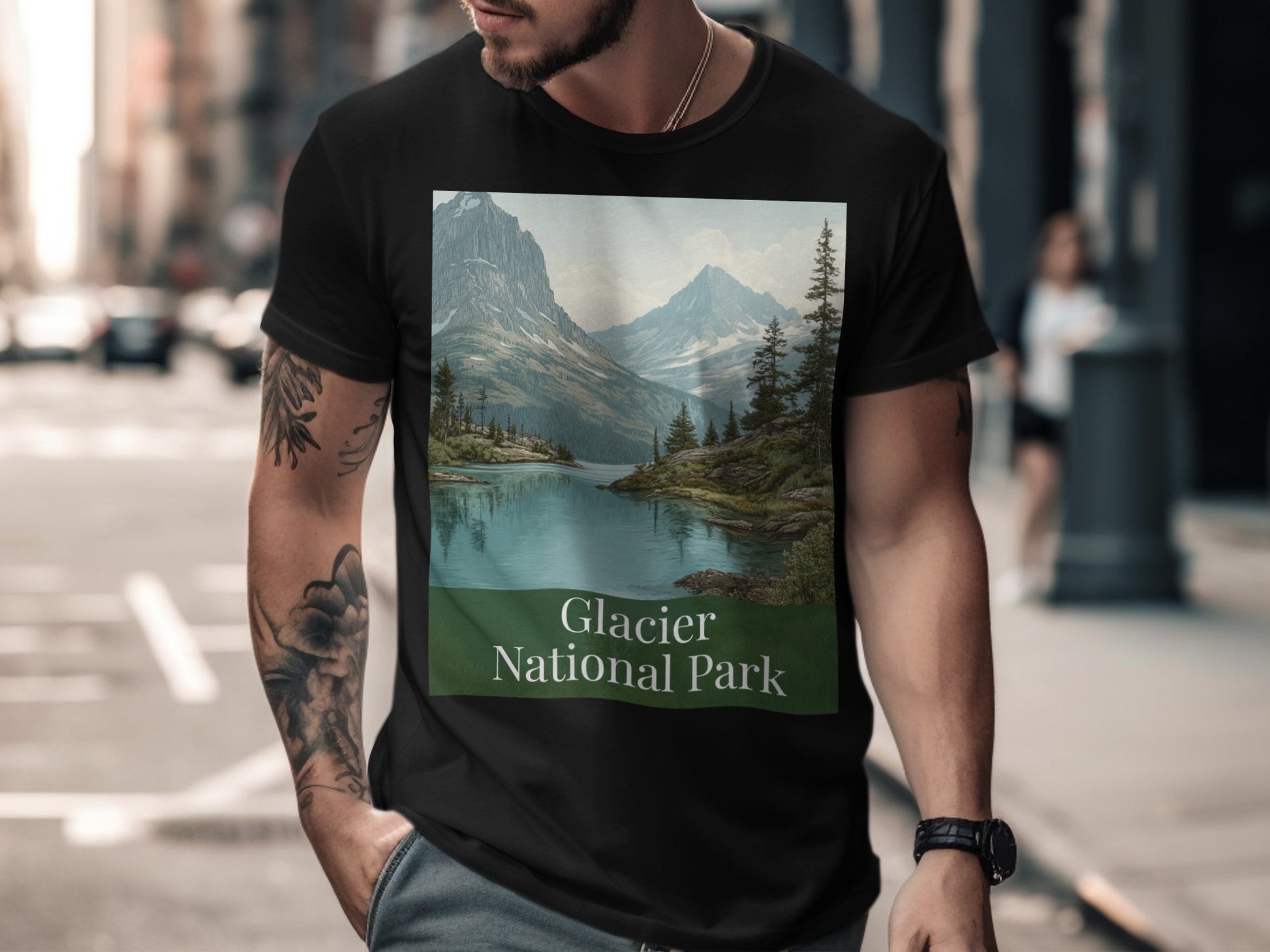 Scenic Glacier National Park Graphic Tee