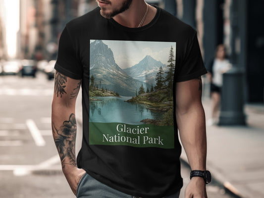 Scenic Glacier National Park Graphic Tee