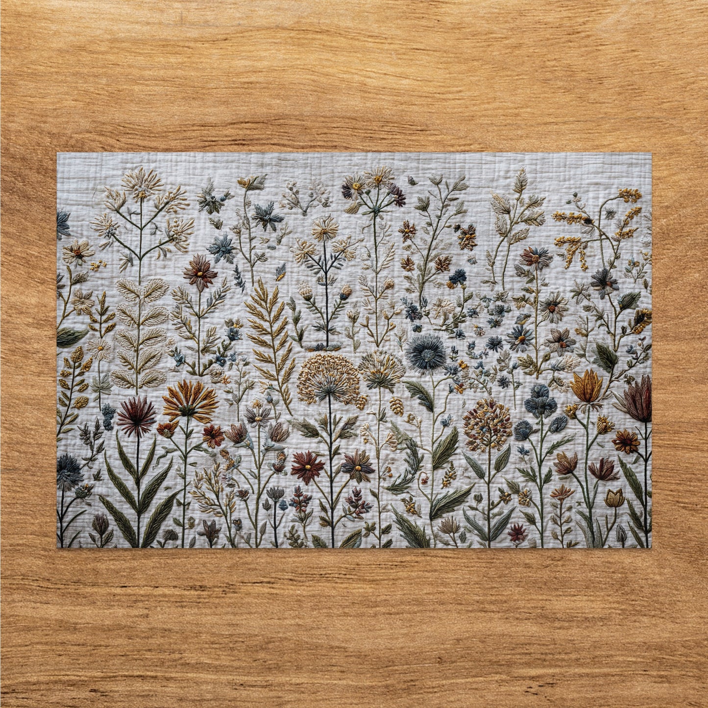 Botanical Meadow Wildflower Embroidery Artwork product type