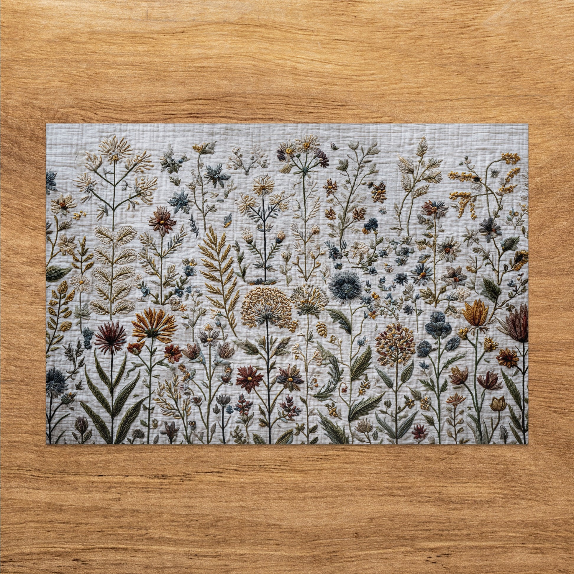 Botanical Meadow Wildflower Embroidery Artwork product type