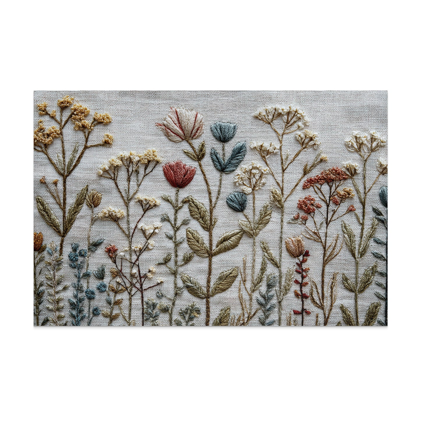 Stitched Wildflower Garden Meadow Floral Embroidery product type
